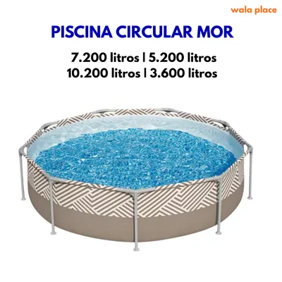 Piscina 7200 Litros Circular Estrutural, ou 10200L ou 5200L ou 3600L Redonda Mor