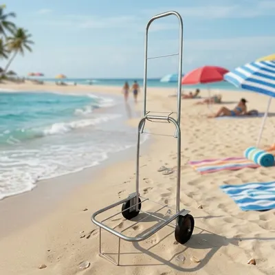 CARRINHO DE PRAIA MALEIRO DOBRAVÉL PARA COOLER GALÃO ÁGUA BOTIJÃO DE GÁS CESTA BÁSICA