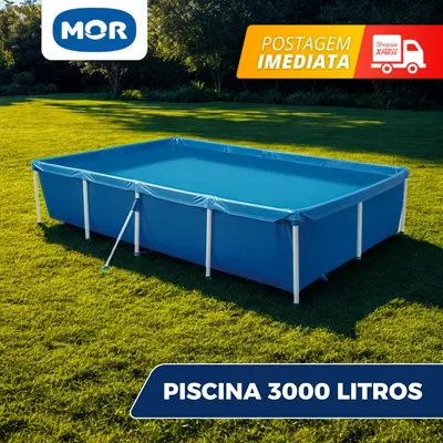 Piscina Retangular 3000 Litros Estruturada Mor