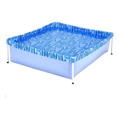 Piscina Infantil Quadrada 400 Litros Inflável Pvc Portátil Verão Camping Jardim Mor