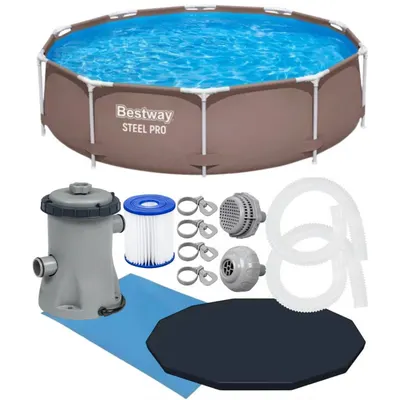 Piscina Estrutural 4678 Litros + Bomba Filtro + Capa Cobertura + Lona de Proteção